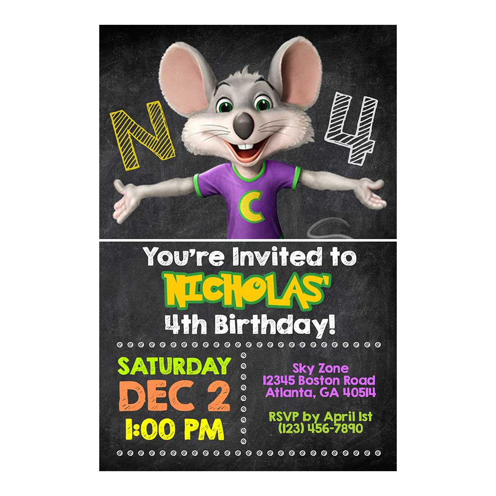Chuck E Cheese Invitations - General Prints in Free Printable Chuck E Cheese Invitations
