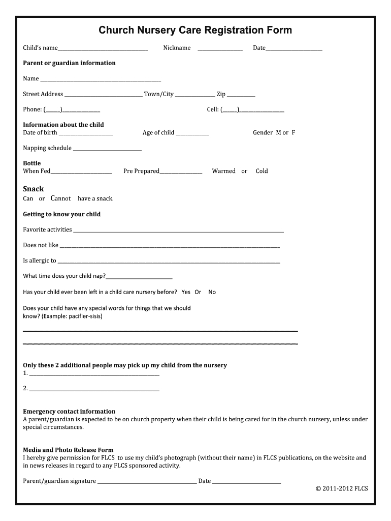 Church Nursery Sign In Sheet: Fill Out &amp;amp; Sign Online | Dochub with Free Printable Church Nursery Sign In Sheets
