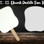 Church Paddle Fan Template Sublimation Label for FREE Printable Church Fan Template