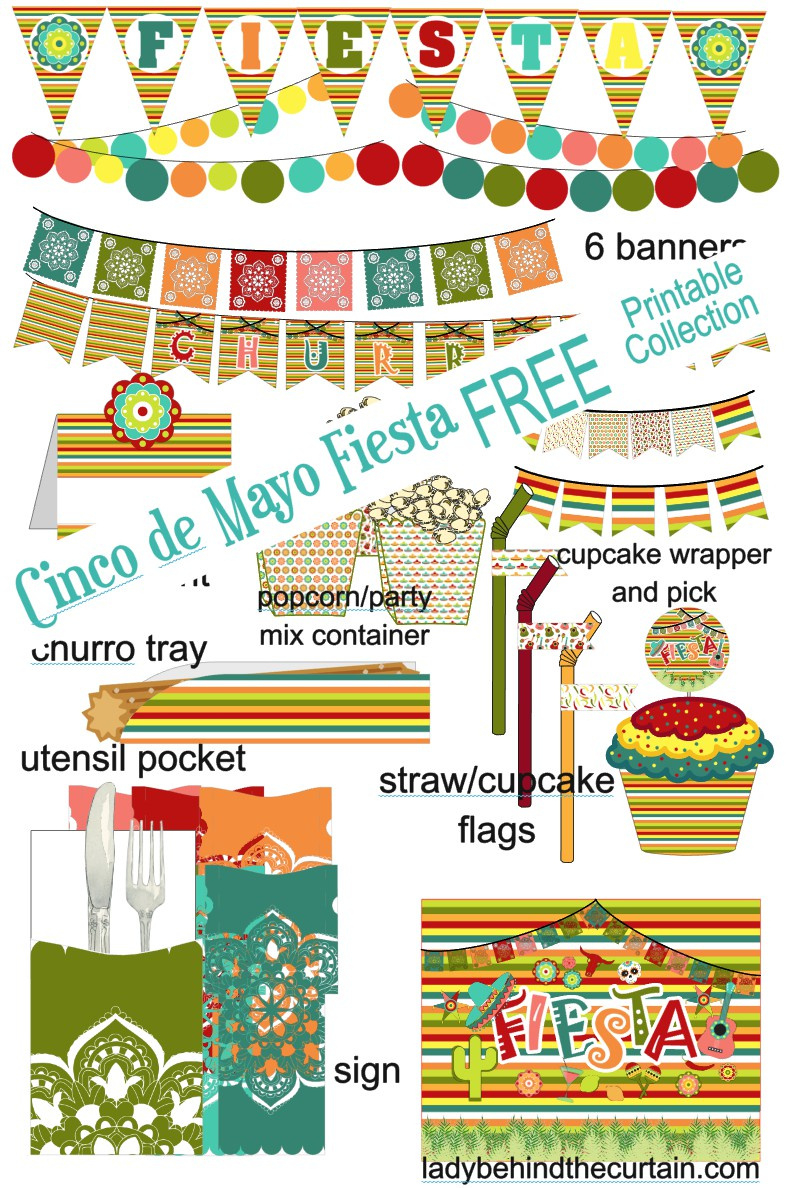 Cinco De Mayo Fiesta Party Free Printable Collection with Free Printable Cinco De Mayo