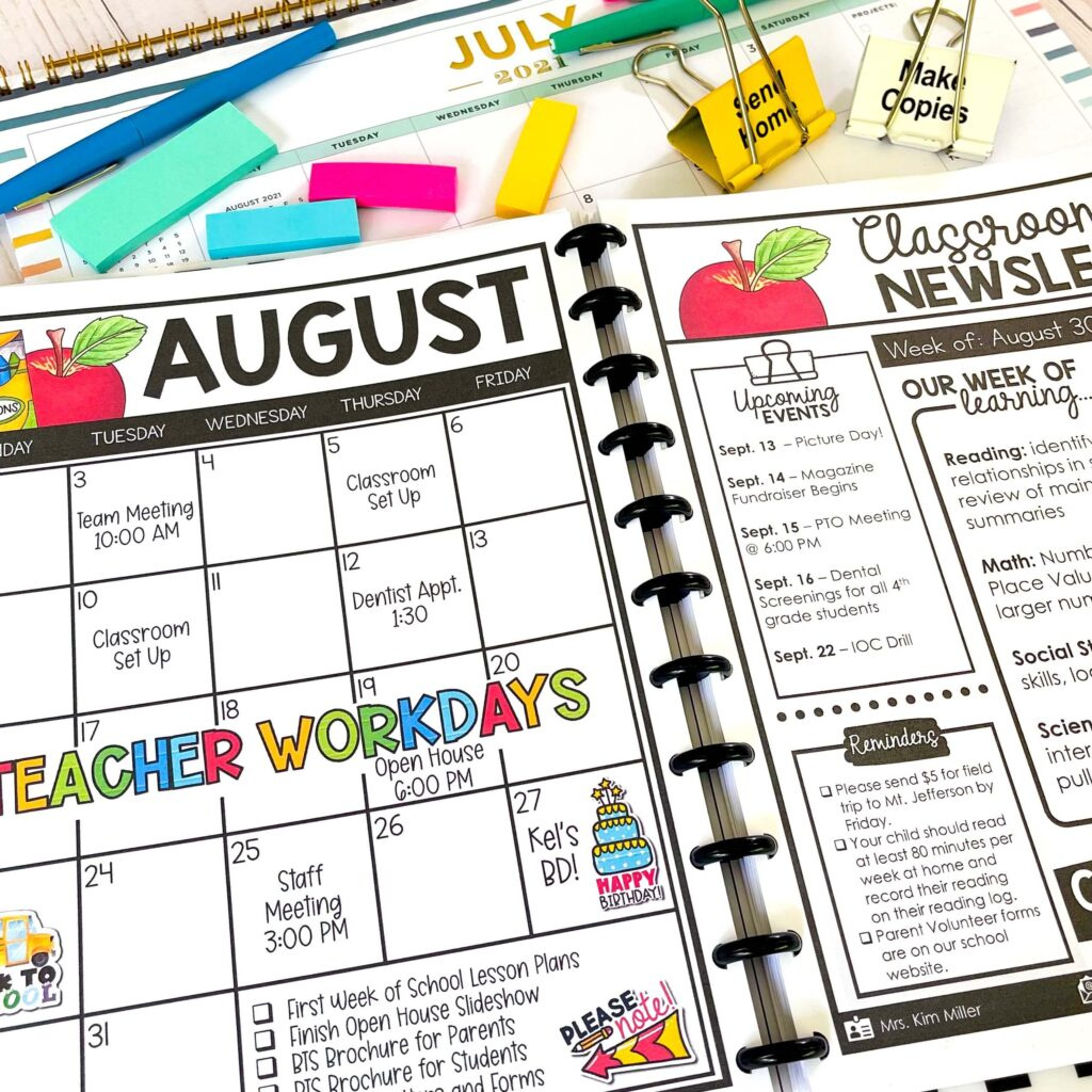 Classroom Calendars For The Organized Teacher - A Love Of Teaching regarding Free Printable Classroom Calendar Templates