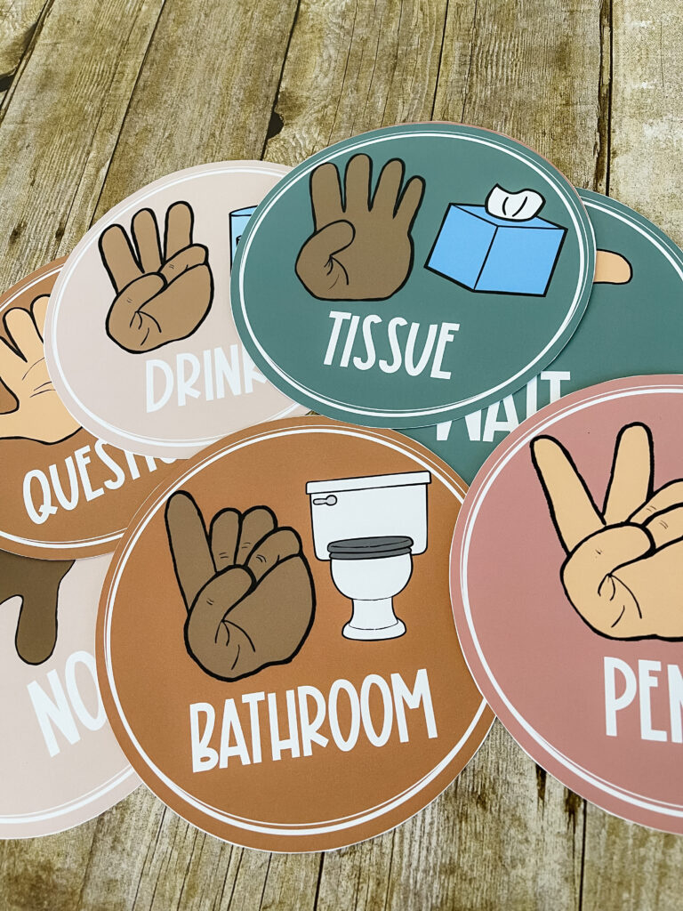 Classroom Management Tip: Using Hand Signal Posters - Shayna Vohs intended for FREE Printable Classroom Hand Signals