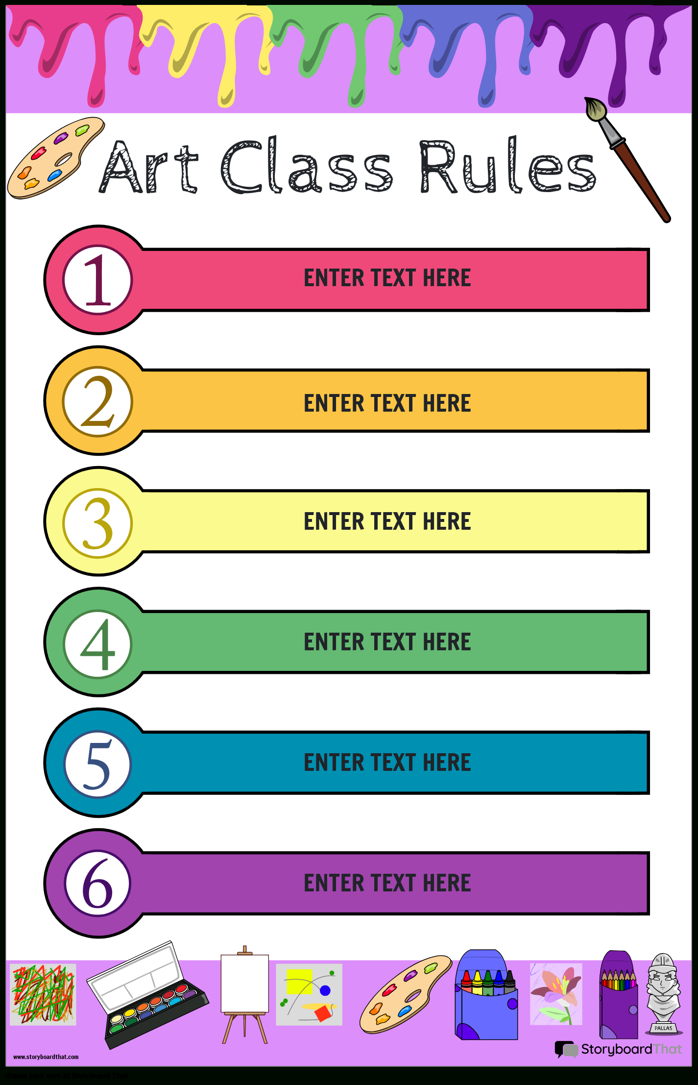 Classroom Rules Posters: Free Templatesstoryboard That throughout Free Printable Classroom Rules Poster