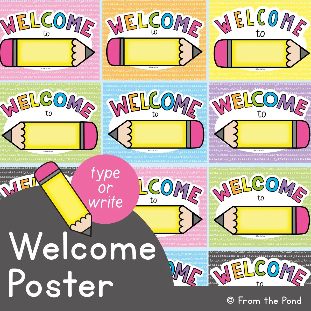 Classroom Welcome Displays — From The Pond intended for FREE Printable Classroom Door Signs