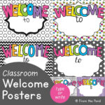 Classroom Welcome Displays — From The Pond with FREE Printable Classroom Door Signs