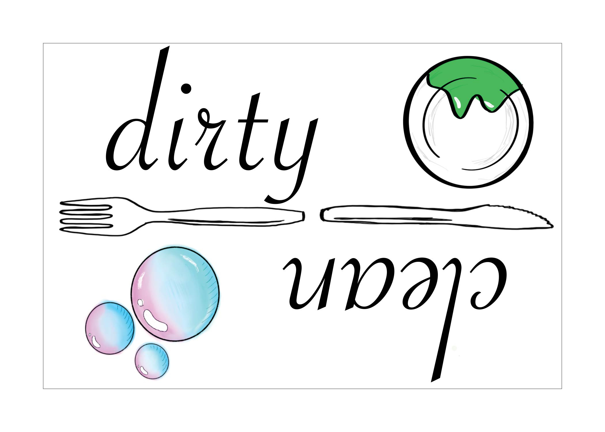 Clean Or Dirty Dishwasher Magnet Sign regarding Free Printable Clean And Dirty Signs