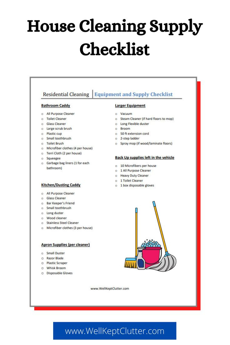 Cleaning Supplies with Free Printable Cleaning Supply List