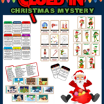 Clued-In Murder Mystery Christmas Scavenger Hunt -Printable Party with FREE Printable Christmas Mystery Games