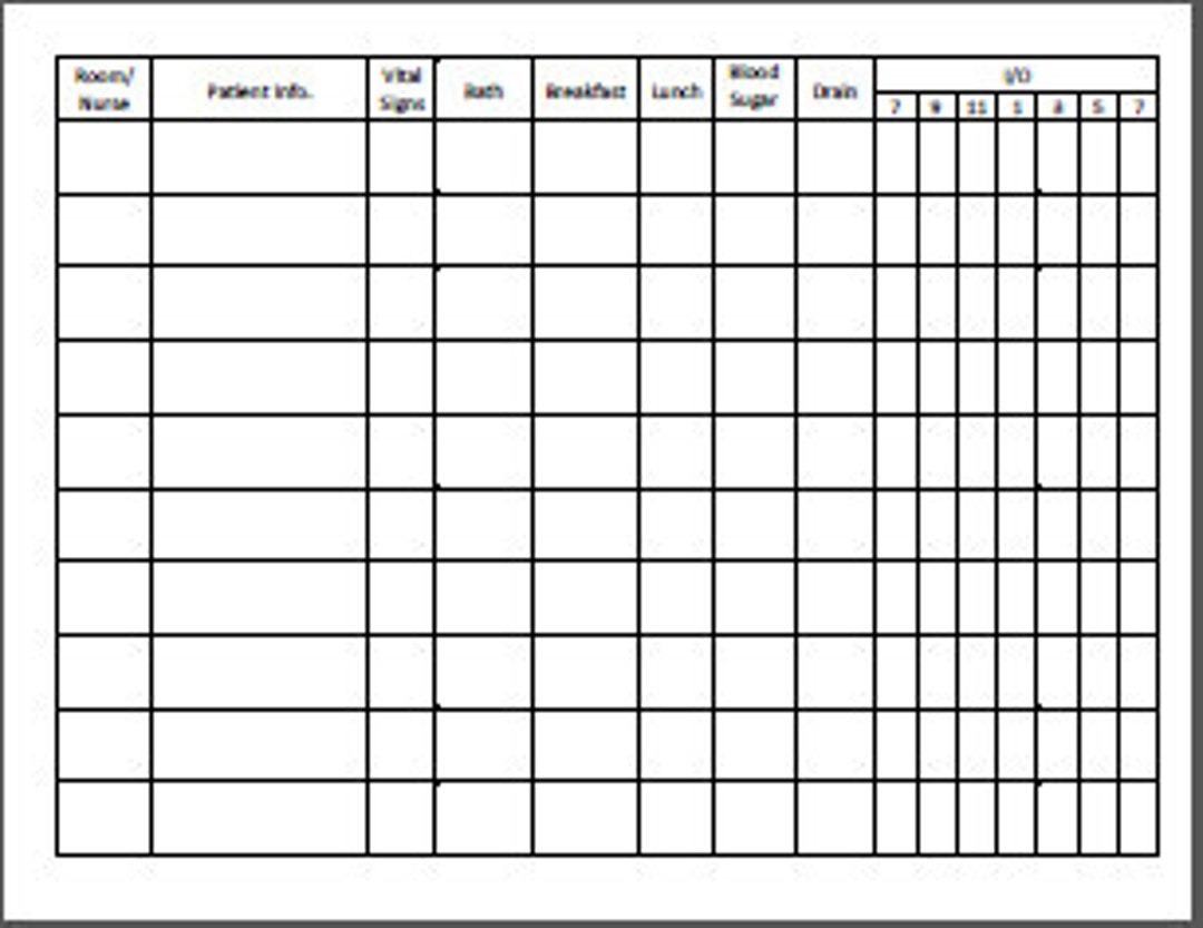 Cna Daily Report Sheet Sofort Download - Etsy.de throughout FREE Printable Cna Report Sheets
