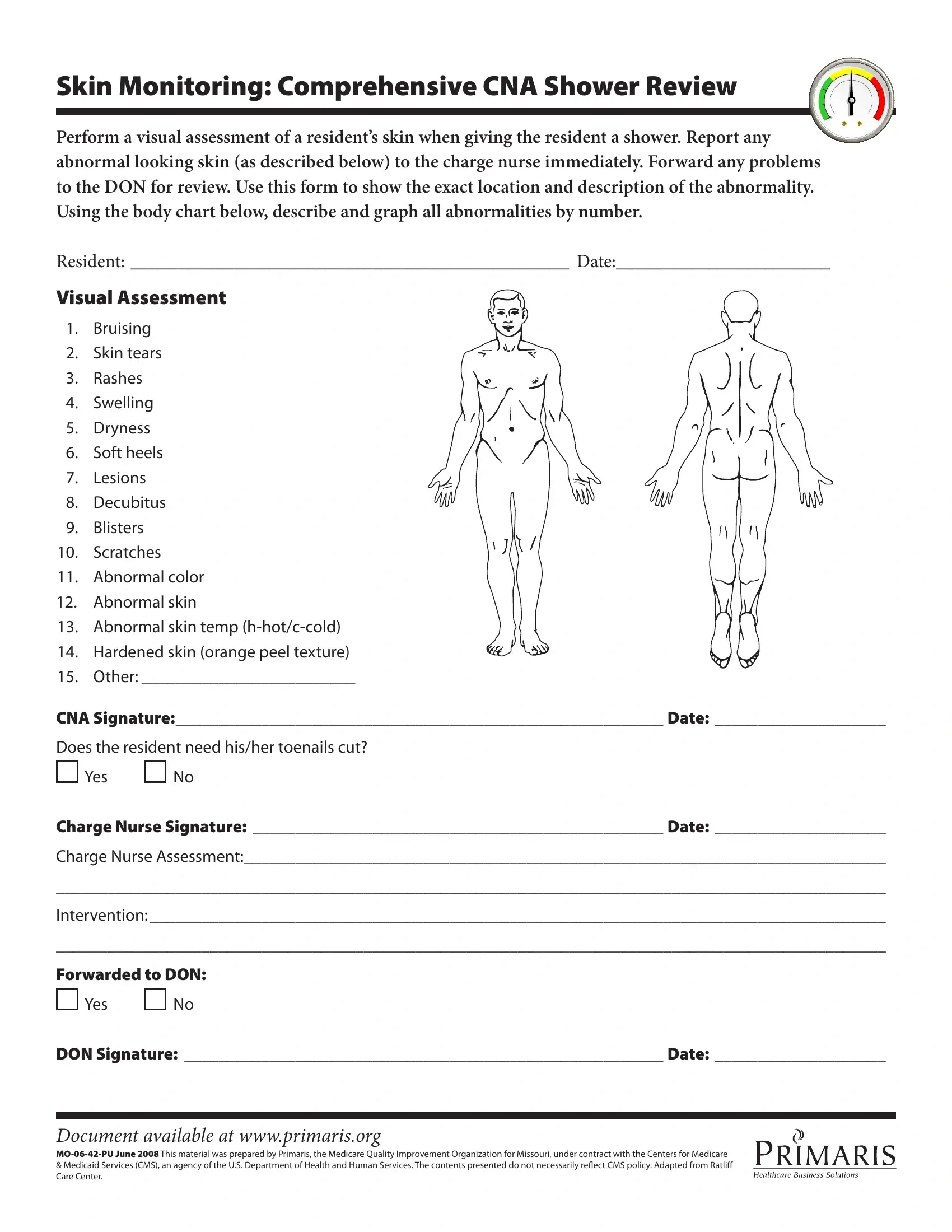 Cna Shower Sheets Form ≡ Fill Out Printable Pdf Forms Online with regard to Free Printable Cna Shower Sheets