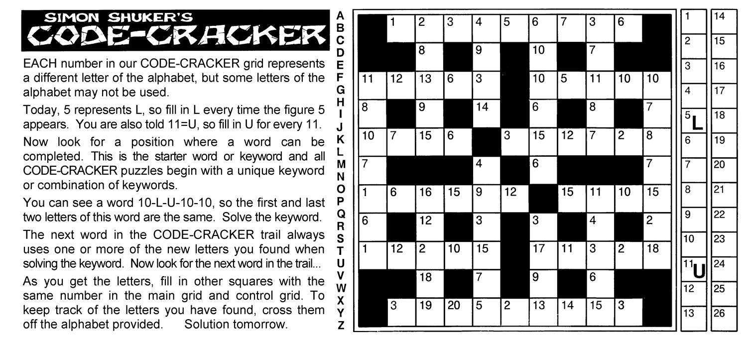 Code-Cracker — Knight Features | Content Worth Sharing regarding FREE Printable Code Cracker Puzzles