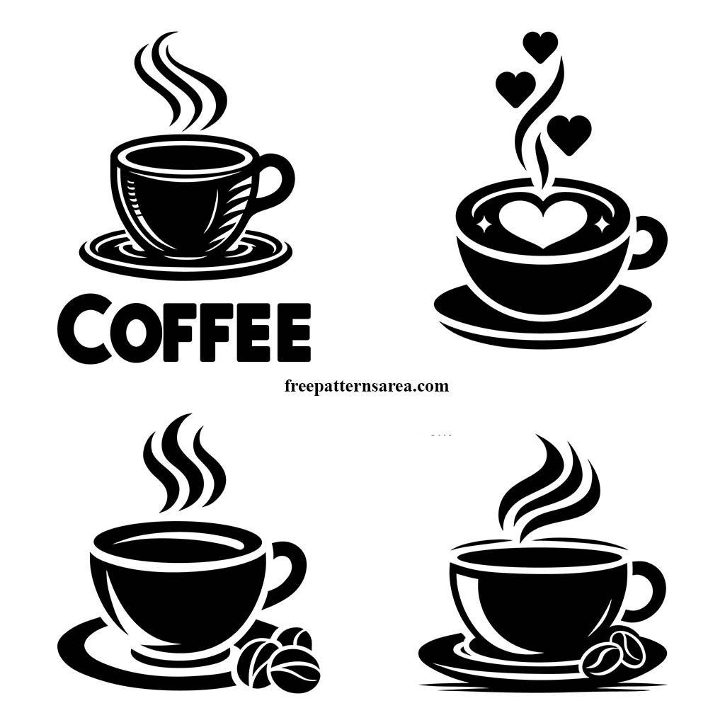 Coffee Cup Vector Art Images: Free Downloads - Freepatternsarea within FREE Printable Coffee Cup Stencils