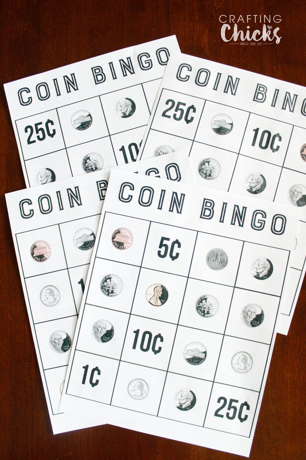 Coin Bingo Free Printable - The Crafting Chicks regarding Free Printable Coin Bingo Printable