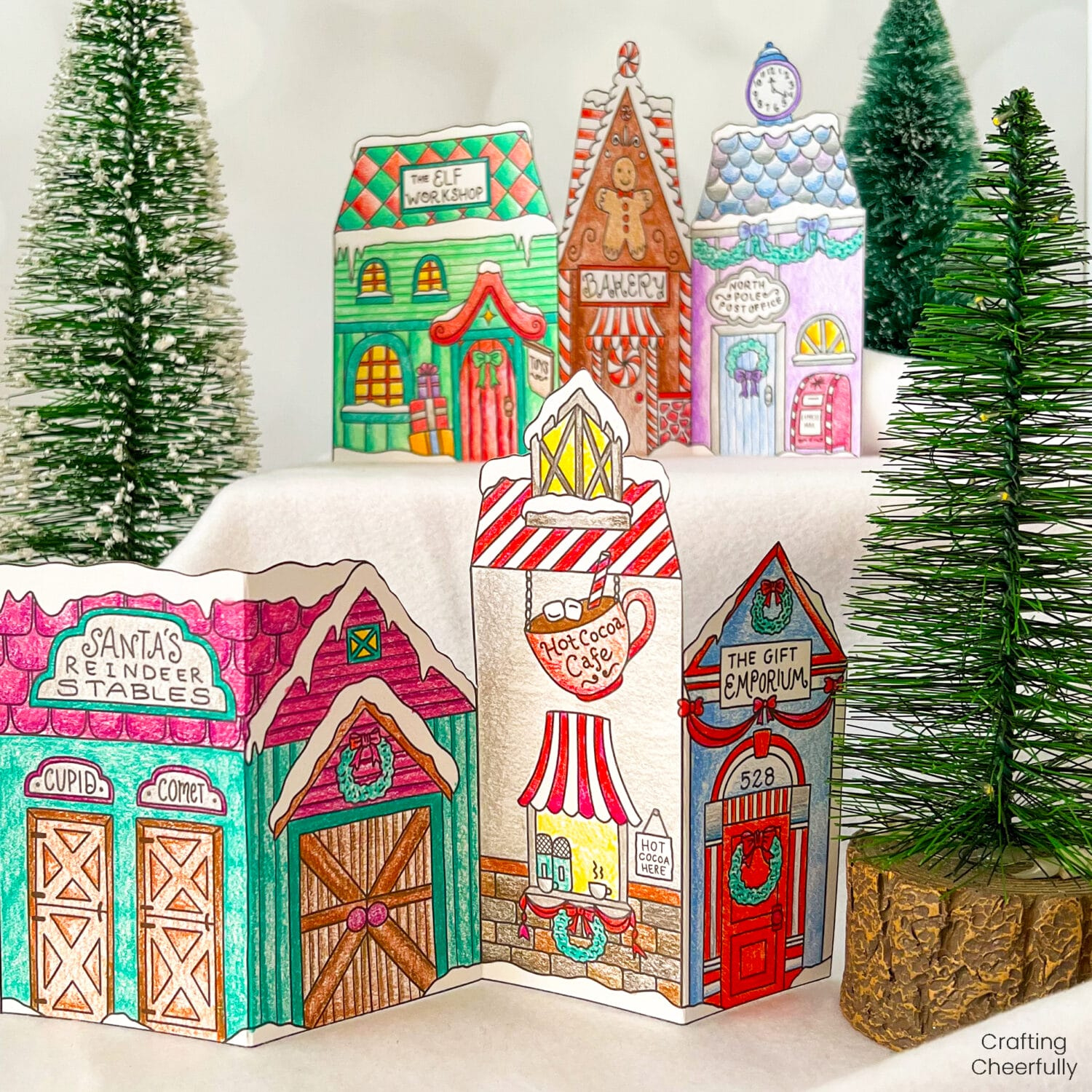 Color-Your-Own Christmas Village - Free Printable Coloring Pages throughout Free Printable Christmas Village Houses