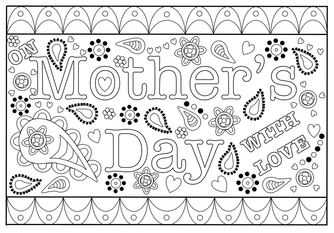Colouring Mothers Day Card Free Printable Template for FREE Printable Cards Mothers Day