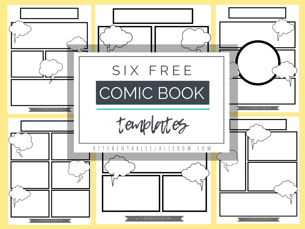 Comic Book Templates - Free Printable Pages - The Kitchen Table within Free Printable Comic Book Template