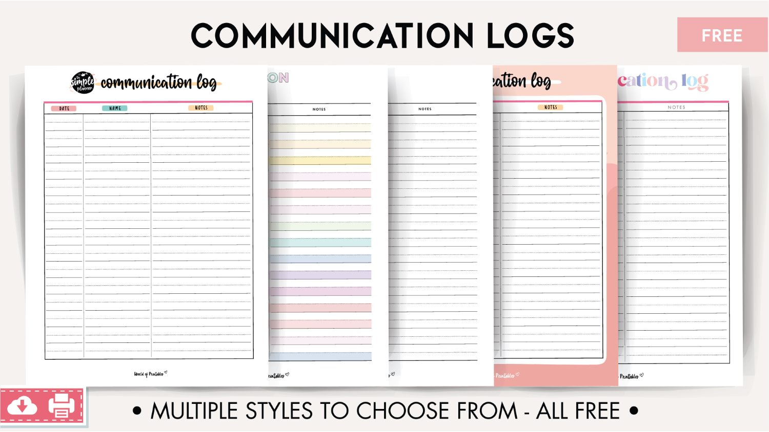 Communication Log - World Of Printables with regard to Free Printable Communication Log For Teachers