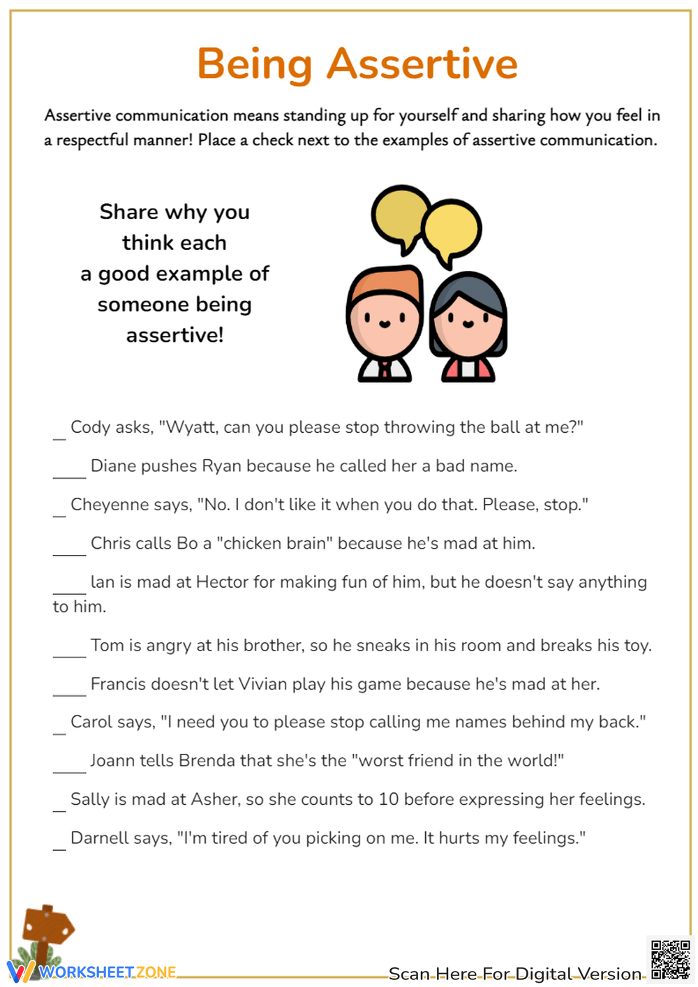 Communication Skills Worksheets pertaining to Free Printable Communication Styles Quiz