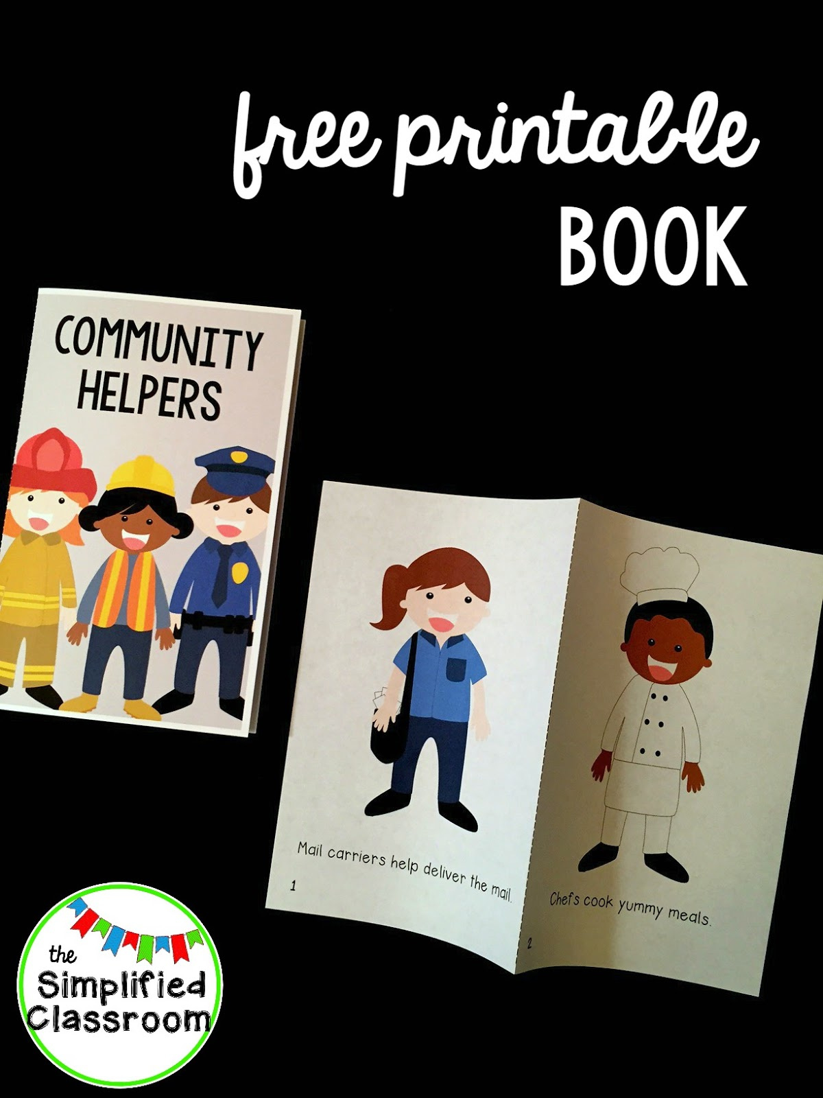 Community Helpers Easy Reader Freebie! - The Simplified Classroom within Free Printable Community Helper Books