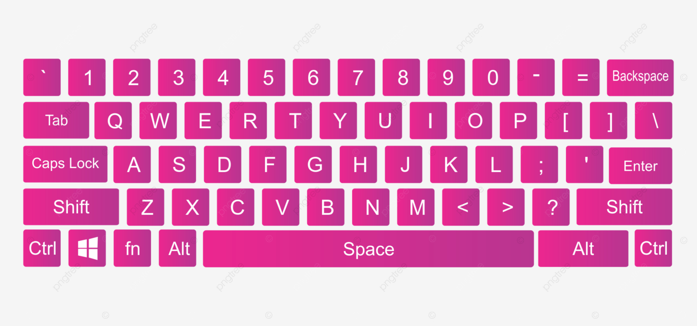 Computer Keyboard Transparent, Computer Keyboard Magenta Color throughout Free Printable Computer Keyboard Template