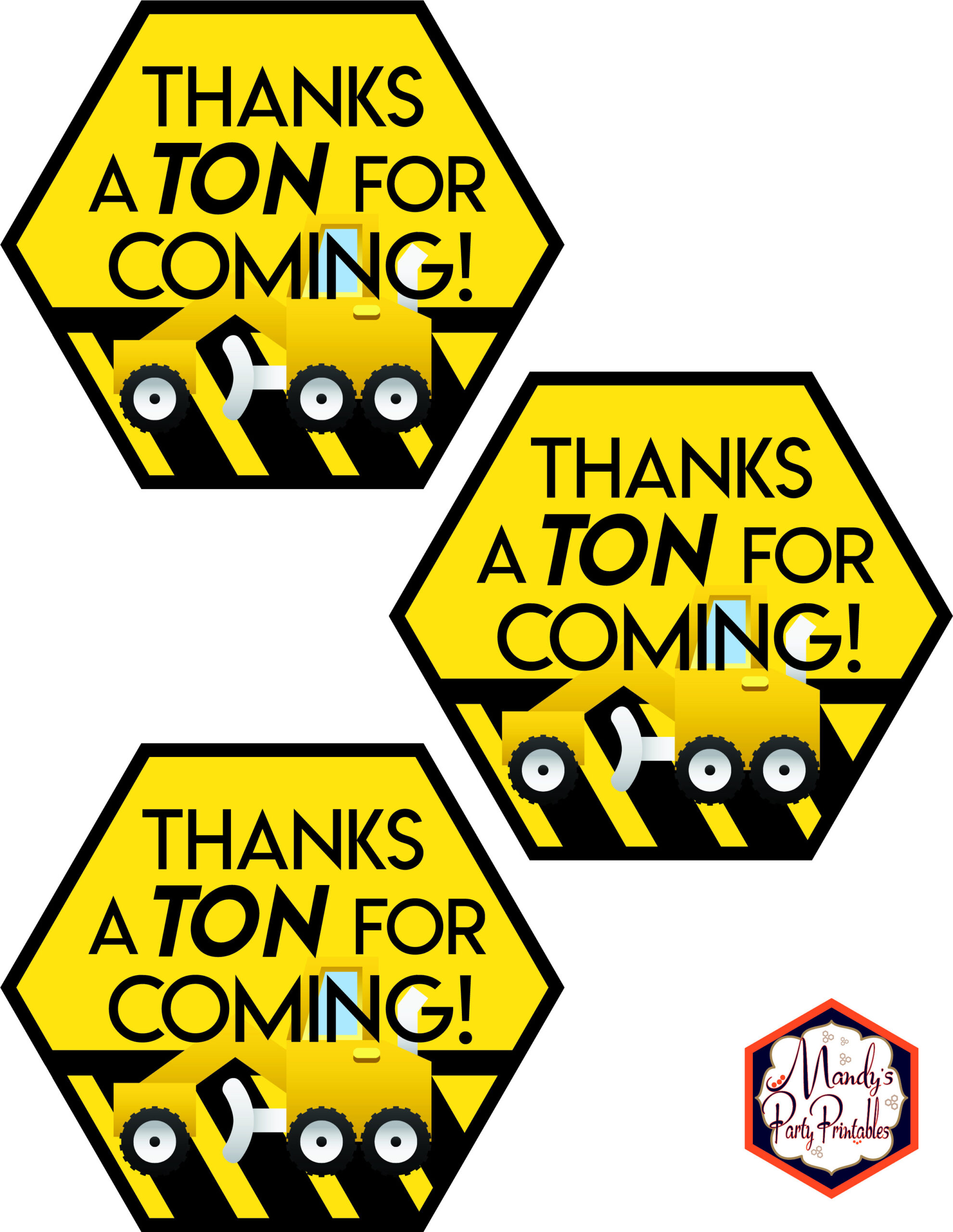 Construction Birthday Party Printables - Mandy&amp;#039;S Party Printables pertaining to Free Printable Construction Party Signs