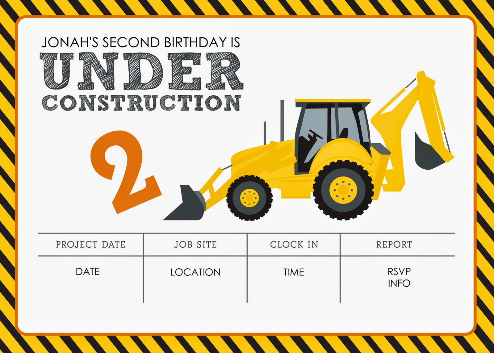 Construction Themed Birthday Party Free Printables | Jacqueline with Free Printable Construction Birthday Invitation Templates