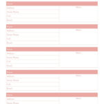 Contact List Templates - 20 Free Printables | Printabulls with FREE Printable Contact List Template