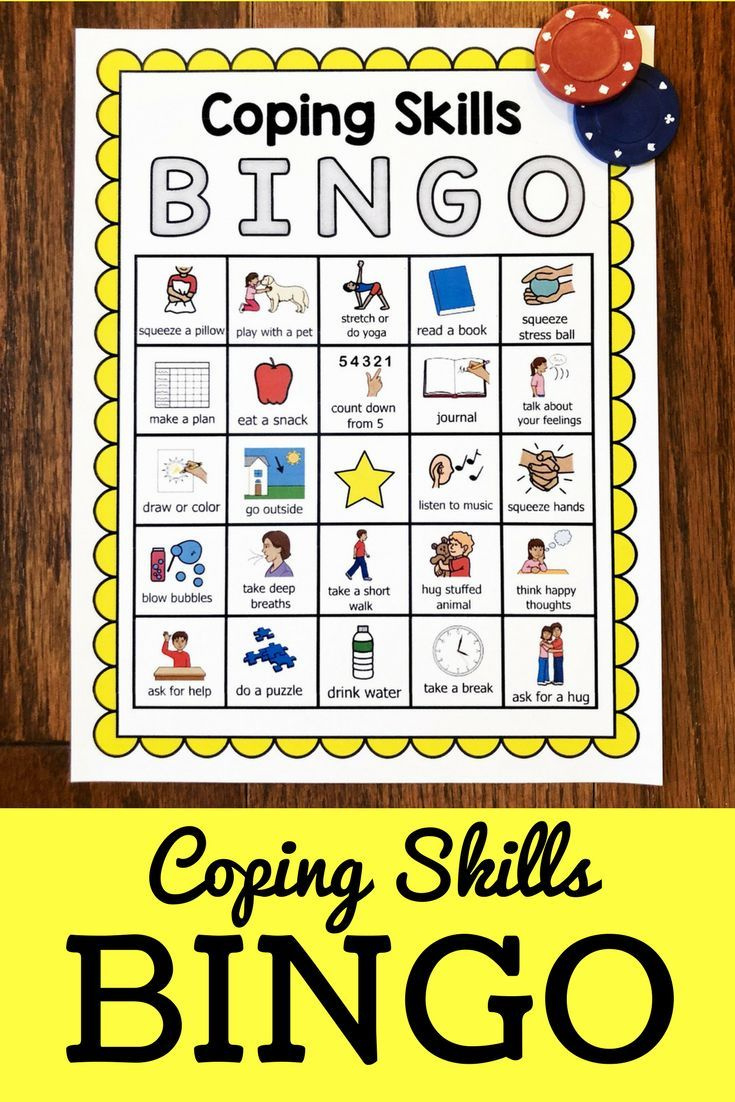 Coping Skills Counseling Activity - Calming Bingo Games with FREE Printable Coping Skills Bingo