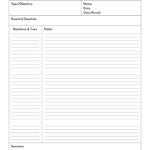 Cornell Notes Templates - 15 Free Printables | Printabulls with Free Printable Cornell Notes Template