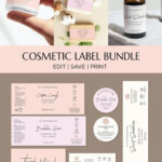 Cosmetic Branding Bundle Printable Cosmetic Label Template Body within FREE Printable Cosmetic Label Template