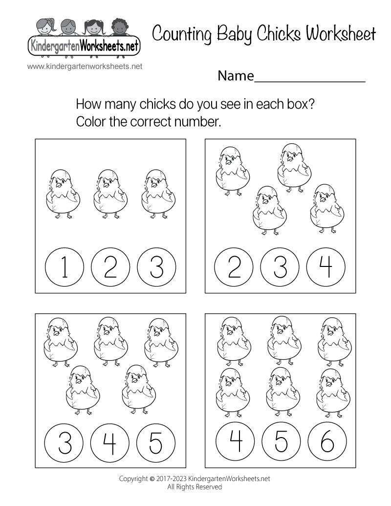 Counting Baby Chicks Worksheet - Free Printable, Digital, &amp;amp; Pdf throughout FREE Printable Counting Activities For Kindergarten