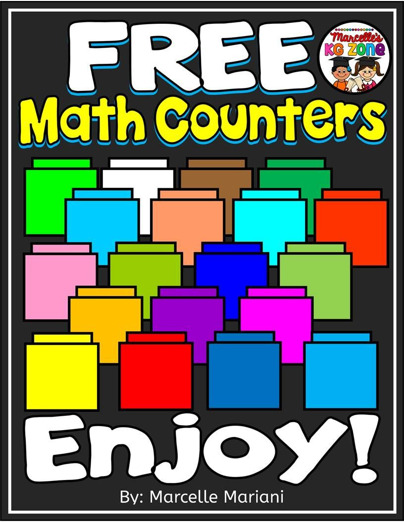 Counting Cubes Clip Art - Freebie! with FREE Printable Counters For Math