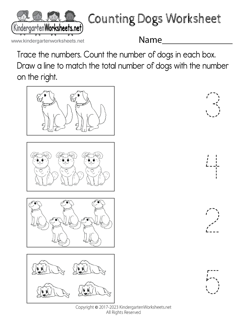 Counting Dogs Worksheet - Free Printable, Digital, &amp;amp; Pdf intended for Free Printable Counting Worksheets For Preschool