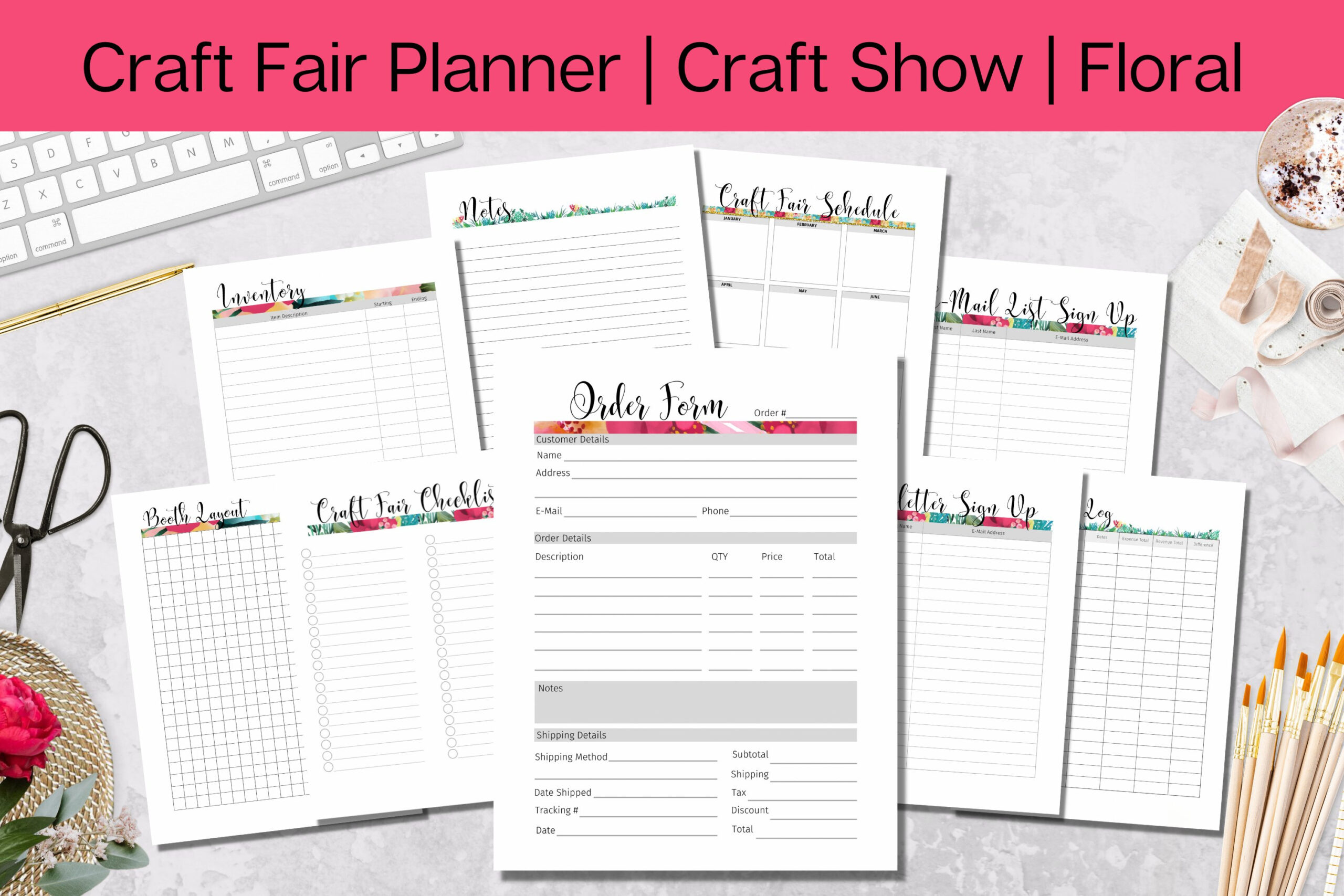 Craft Fair Planner, Craft Show Checklists, Printable inside Free Printable Craft Show Planner