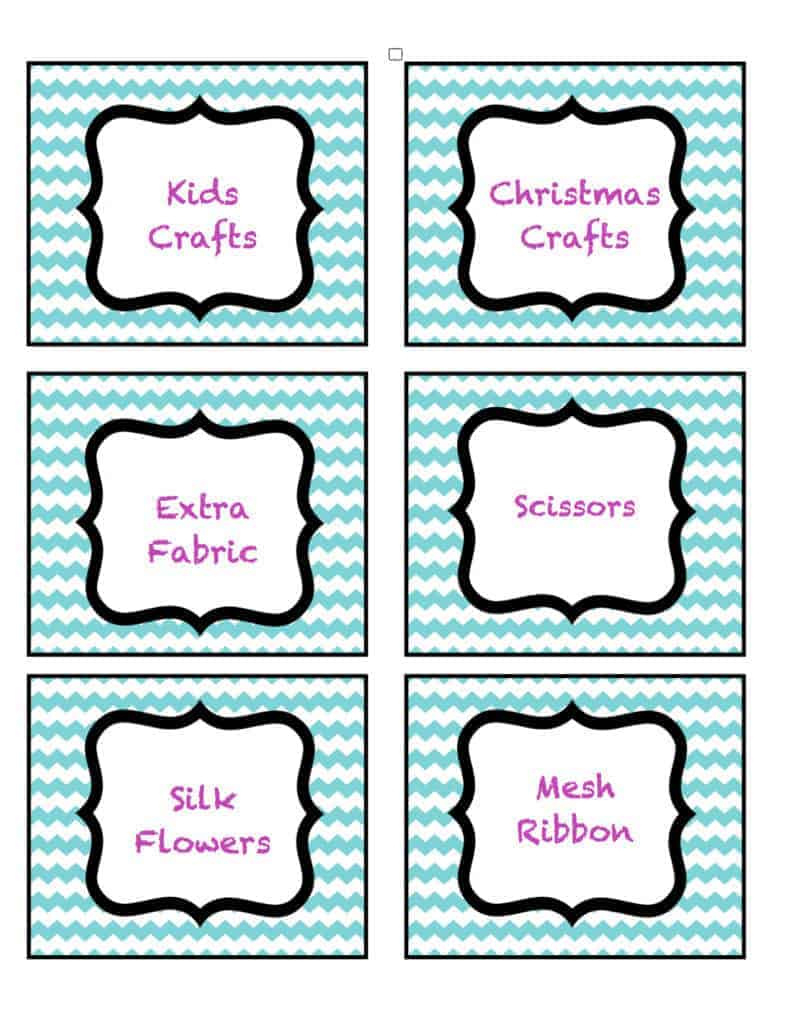 Craft Room Makeover Under $100 &amp;amp; Free Printables - Clutterbug in Free Printable Craft Room Labels