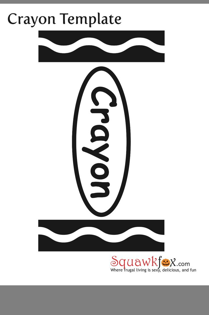 Crayon Template with Free Printable Crayola Crayon Template