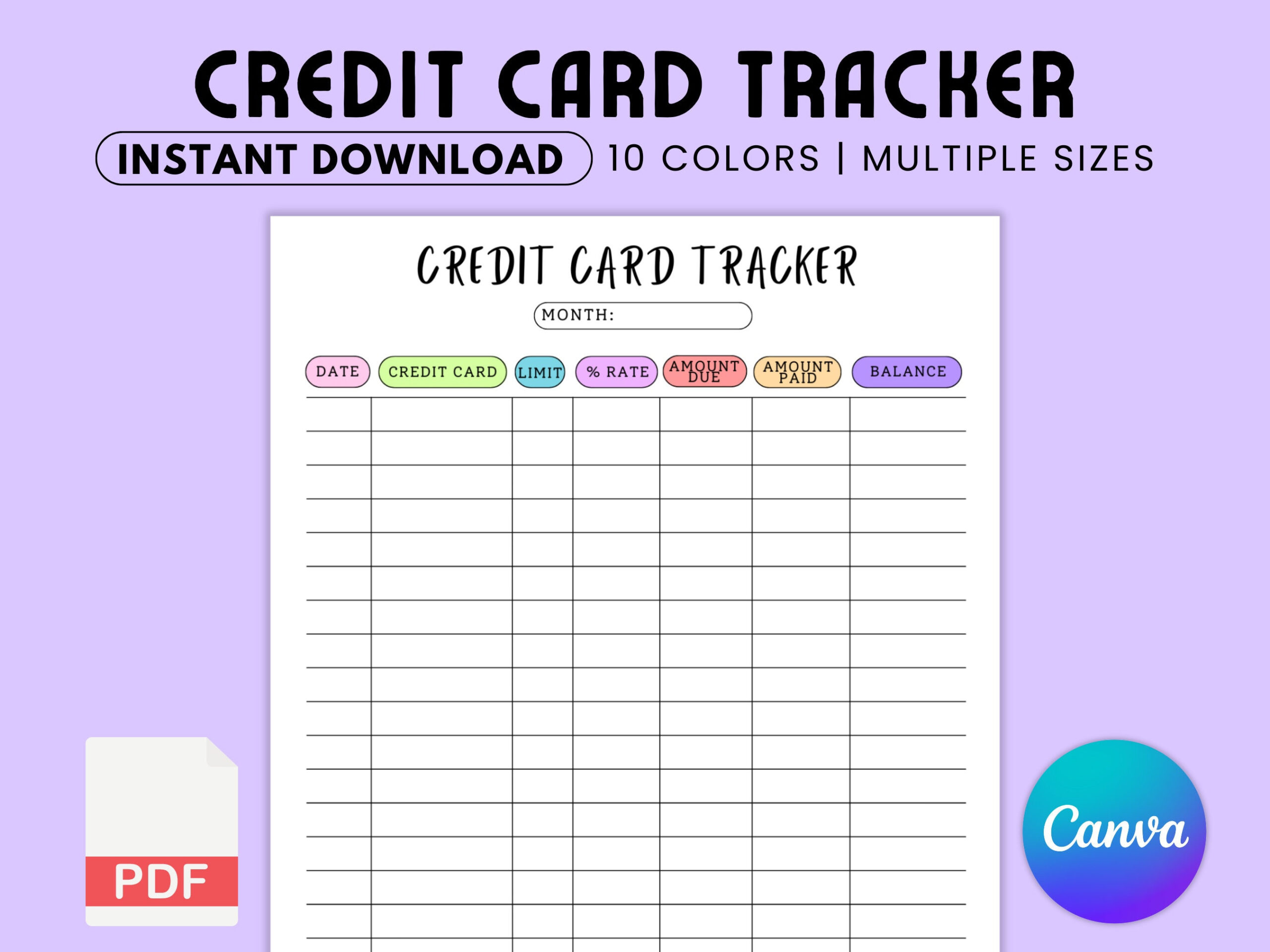 Credit Card Tracker Zum Ausdrucken, Kreditkarte Planer regarding FREE Printable Credit Card Tracker