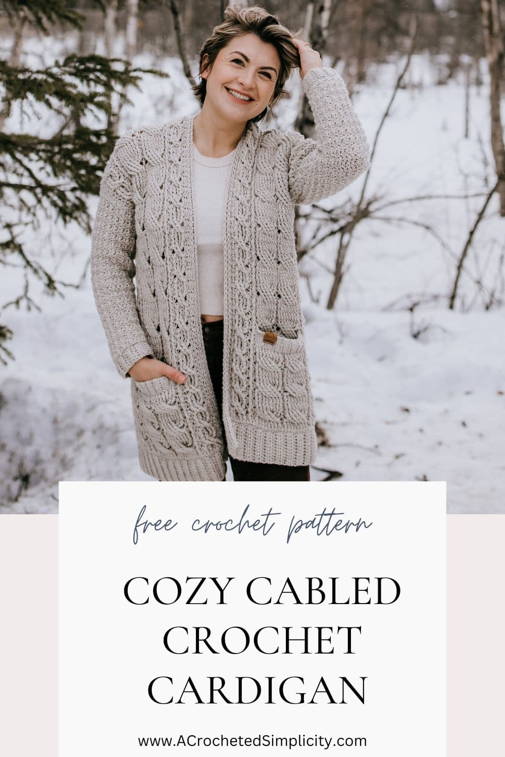 Crochet Cable Cardigan - A Crocheted Simplicity with regard to Free Printable Crochet Cardigan Patterns