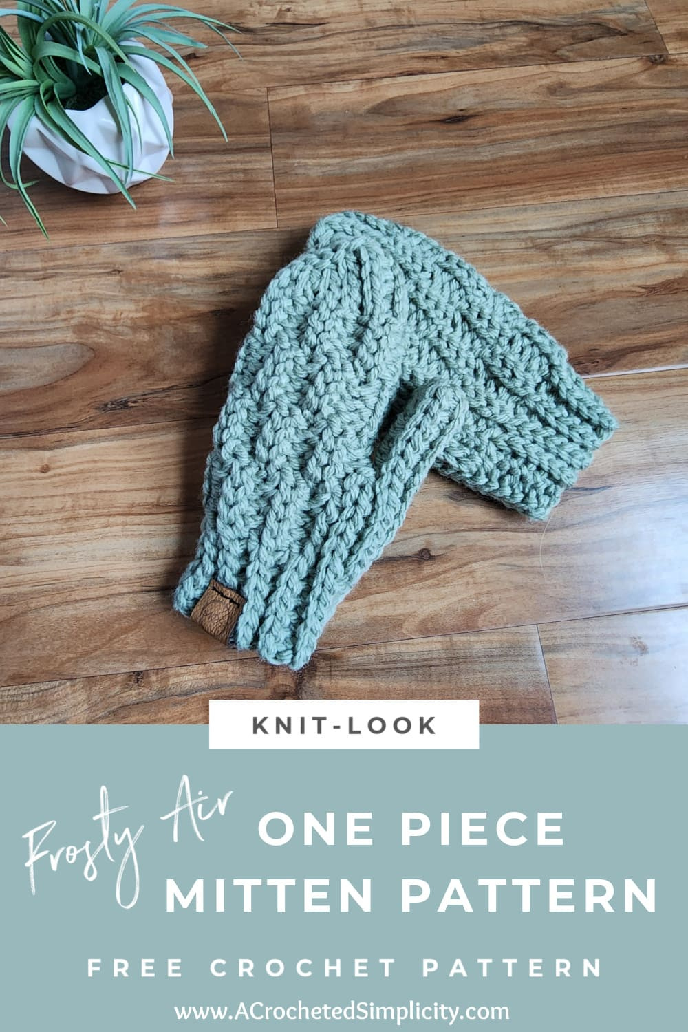 Crochet Mittens Pattern - Frosty Air - A Crocheted Simplicity for FREE Printable Crochet Mitten Patterns