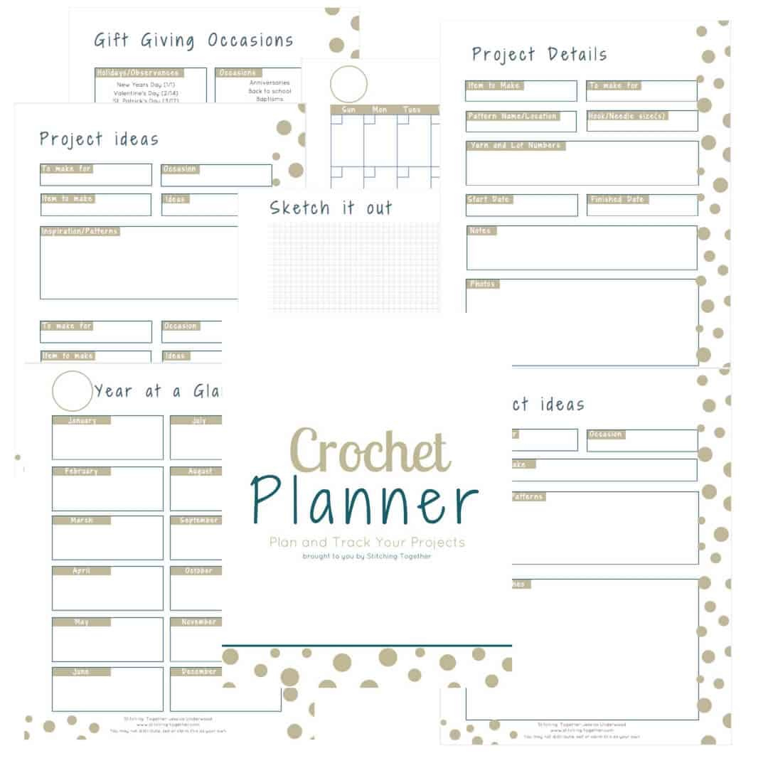Crochet Planner - Free Download - Stitching Together with FREE Printable Crochet Project Planner