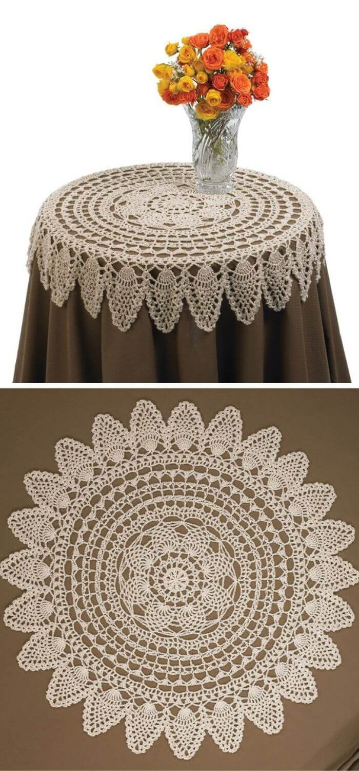 Crochet Tablecloth Pattern Free intended for FREE Printable Crochet Tablecloth Patterns