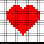 Cross-Stitch Heart Pattern Mosaic Red Royalty Free Vector in Free Printable Cross Stitch Heart Patterns