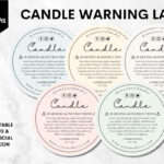 Custom Candle Warning Label Canva Template - 5 (3242604) regarding FREE Printable Candle Warning Labels
