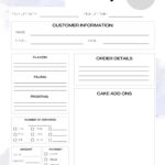 Customizable Cake Order Form, Order Form Template, Printable Order intended for FREE Printable Cake Order Forms