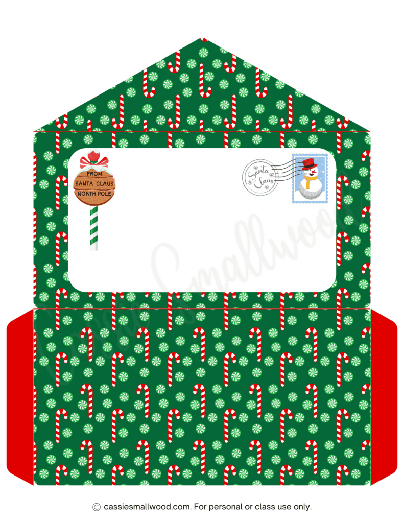 Cute Santa Envelopes (Free Printable) - Cassie Smallwood in FREE Printable Christmas Envelope Templates