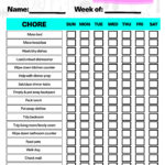 Daily Chores For Teens And Tweens | Mydoh with regard to Free Printable Chore Chart For Teens