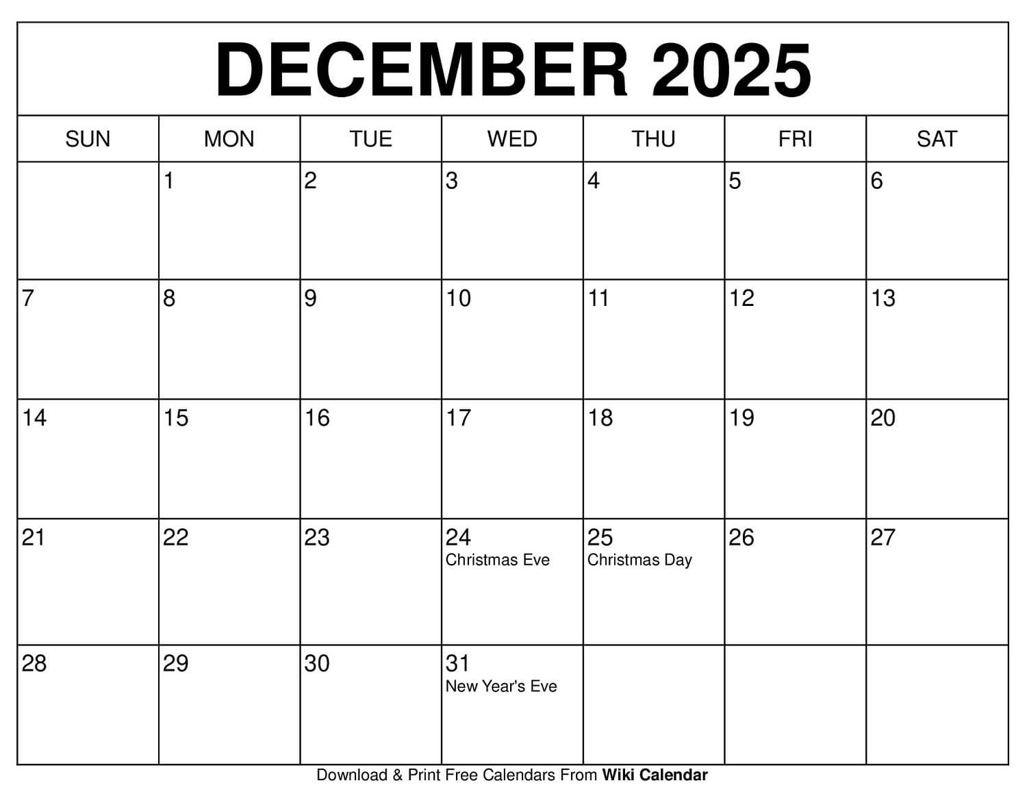 December 2025 Calendar - Printable Templates &amp;amp; More with regard to Free Printable Calendar 2025 December