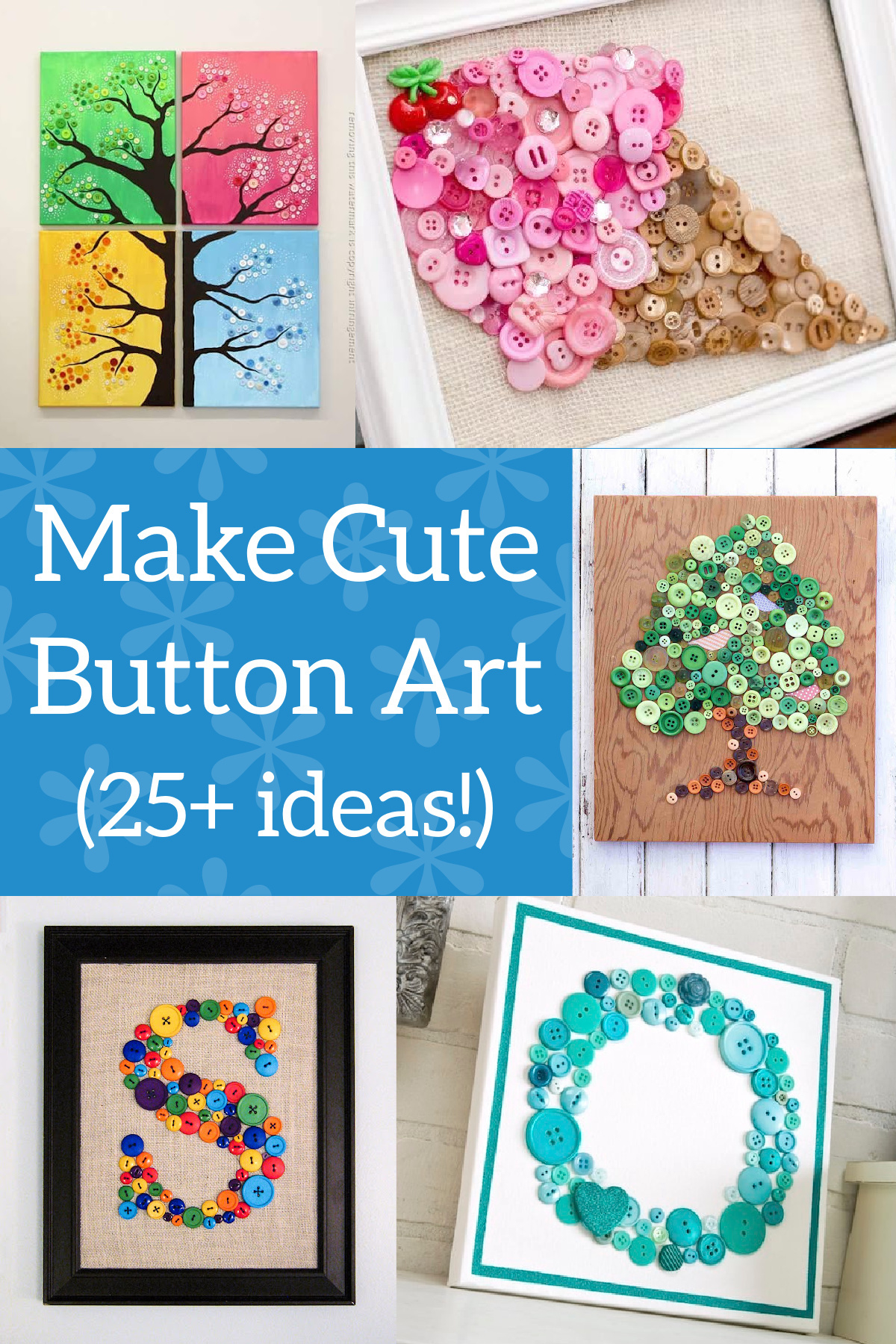 Diy Button Art: Get 25+ Project Ideas! - Mod Podge Rocks with Free Printable Button Art Templates