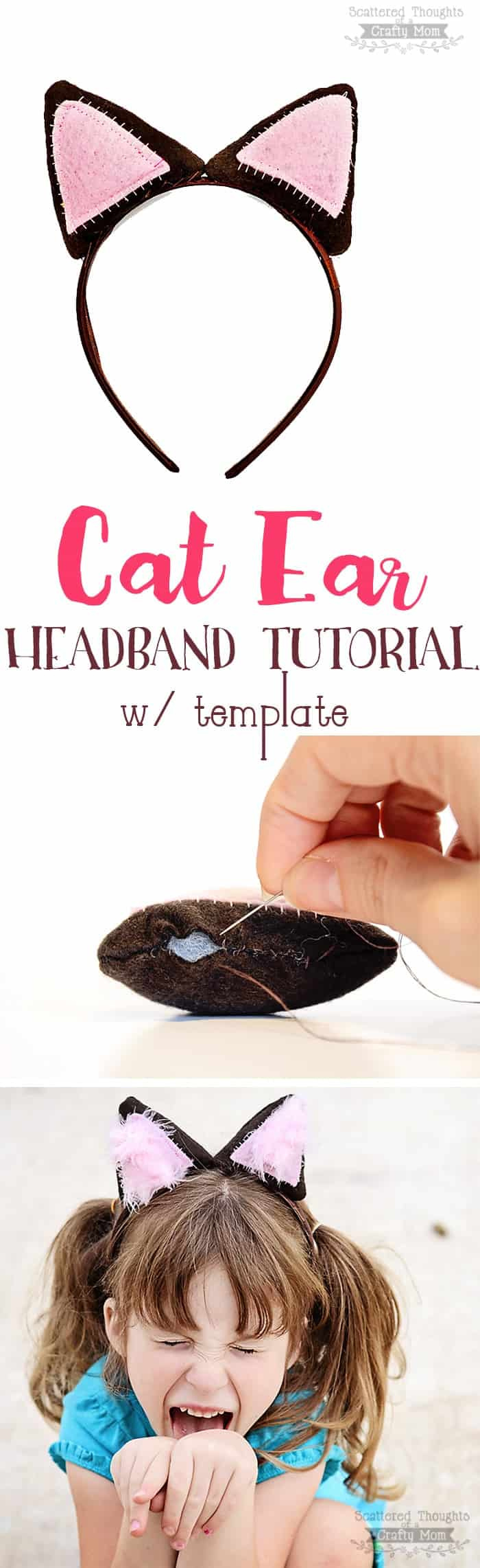 Diy Cat Ear Headband Tutorial W/ Template - Scattered Thoughts Of intended for FREE Printable Cat Ear Template