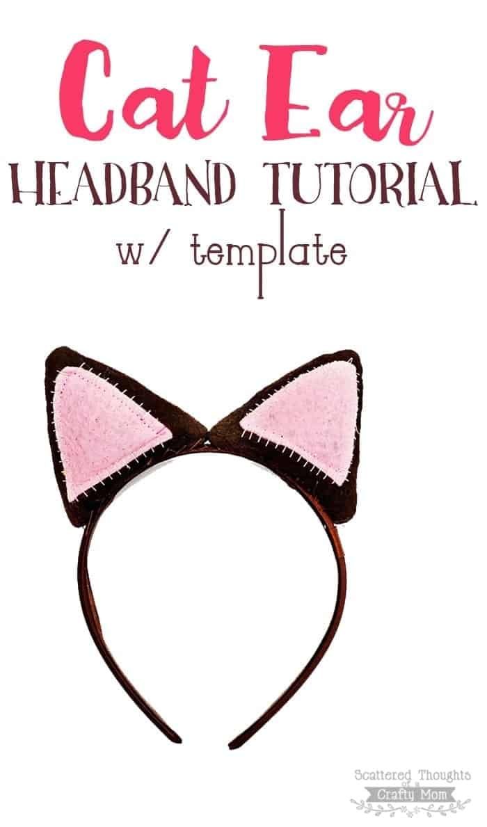 Diy Cat Ear Headband Tutorial W/ Template - Scattered Thoughts Of intended for Free Printable Cat Ear Template